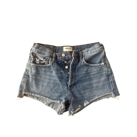 Agolde Parker Vintage Cutoff Shorts in low key Size 26 5 button fly denim - Picture 4 of 13